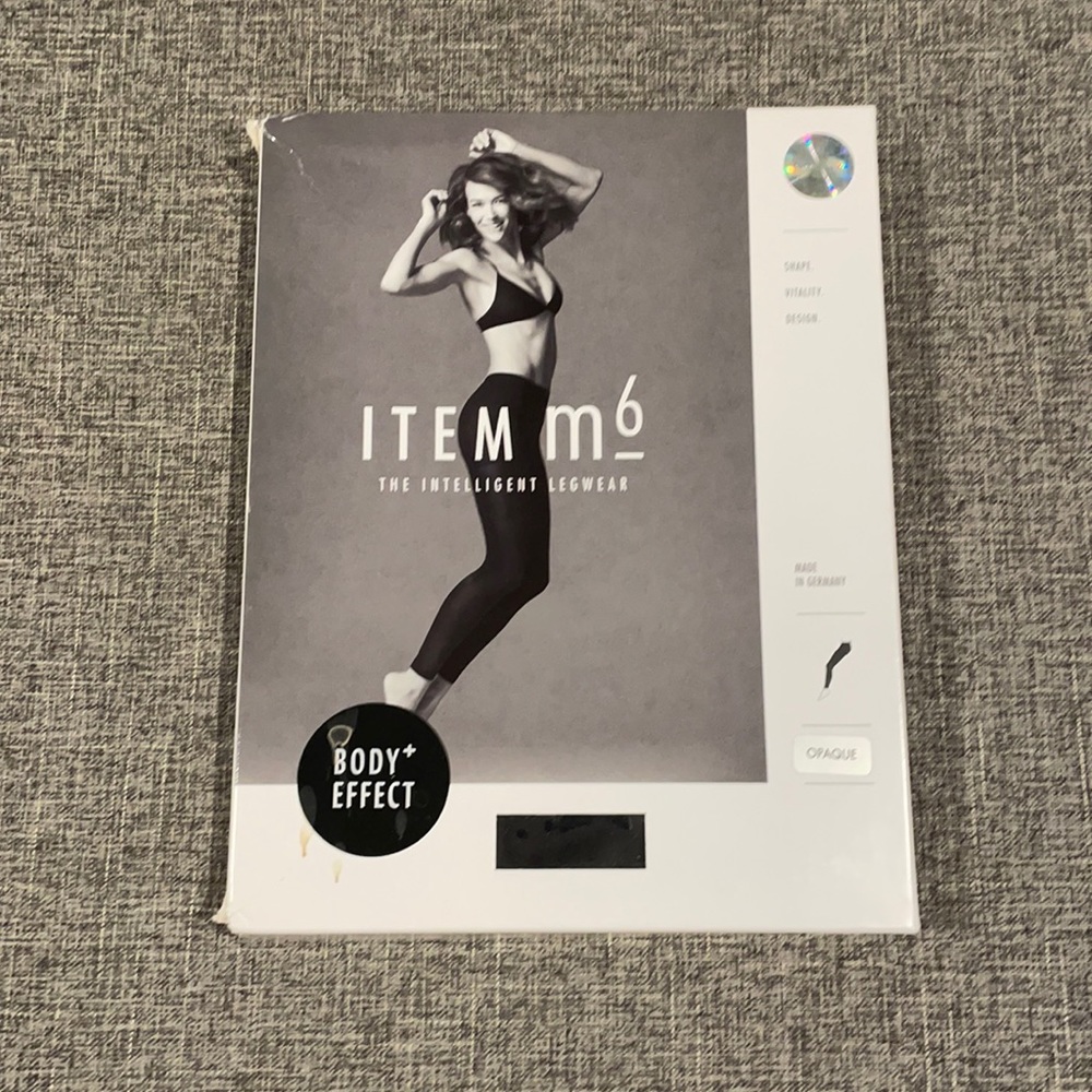 Item m6 Shapewear Black Opaque Leggings- New.